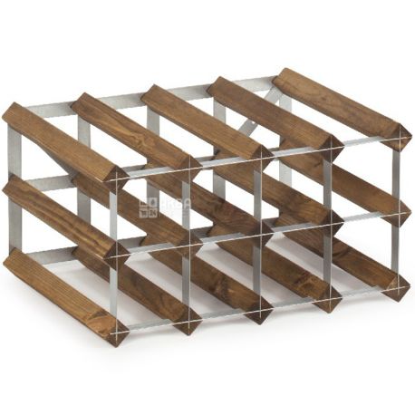 Wine Rack, Стелаж на 12 пляшок вина, темний дуб