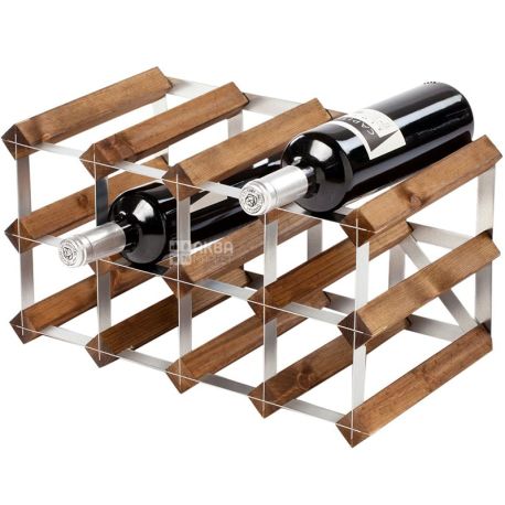 Wine Rack, Стелаж на 12 пляшок вина, темний дуб