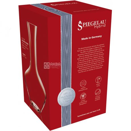 Spiegelau, Hybrid, 1 л, Декантер, кришталеве скло, прозорий