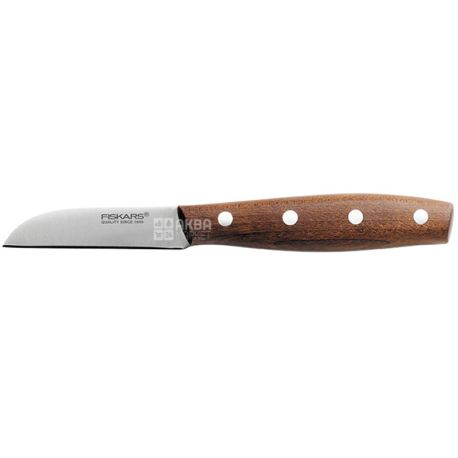 Fiskars, Norr, 7 см, Нож для чистки овощей, коричневый