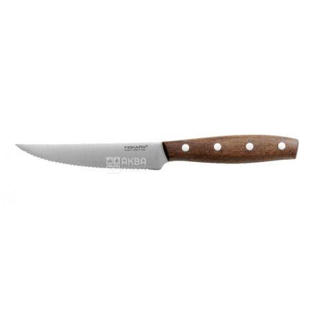 Fiskars, Norr, 12 см, Нож для стейков и томатов, коричневый