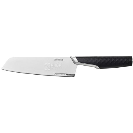 Fiskars, Titanium, 20 см, Ніж сантоку, титановий, чорний