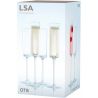 LSA international, Otis, 4 шт., Набір келихів для шампанського, скло, 150 мл