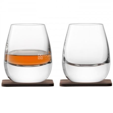 LSA international, Whisky, 2 шт., Набір келихів для віскі, з підставками, 250 мл