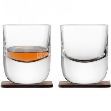 LSA international, Whisky, 2 шт., Набор бокалов для виски, с подставками, 270 мл