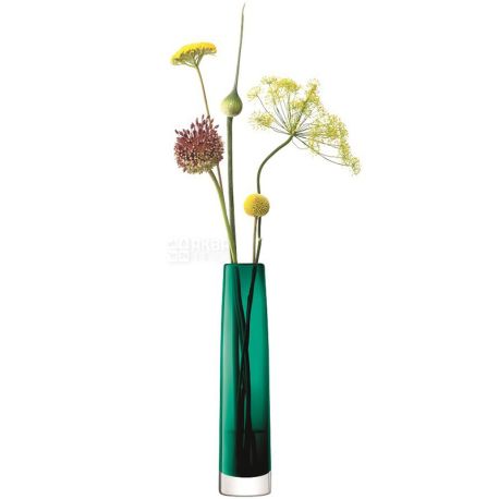 LSA international, Stems, Ваза для квітів, скляна, зелена, 30 см