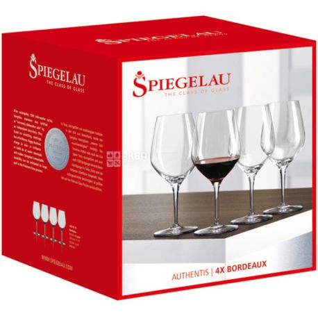 Spiegelau, Authentis, 4 шт. х 750 мл, Набор бокалов для красного вина, хрусталь