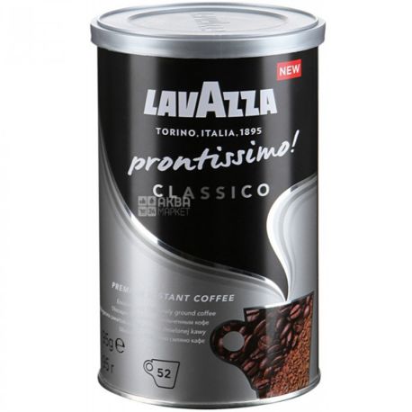 Lavazza, Prontissimo Classico, 95 г, Кава Лавацца, розчинна, середнього обсмаження, ж/б