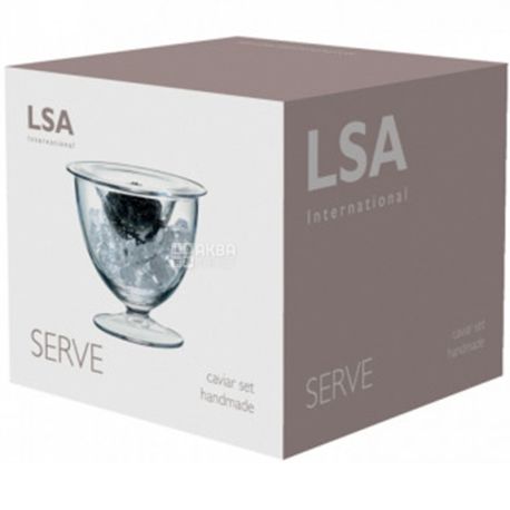 LSA International, Serve, Икорница, прозора, скляна 14 см