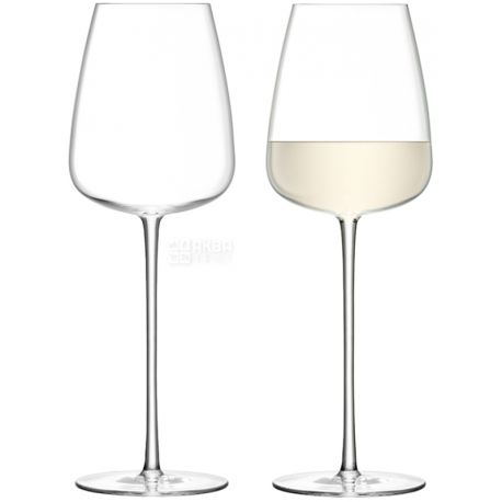 LSA International, Wine Culture, 2 Pieces, White Wine Goblet Set, Glass, Clear, 490 ml