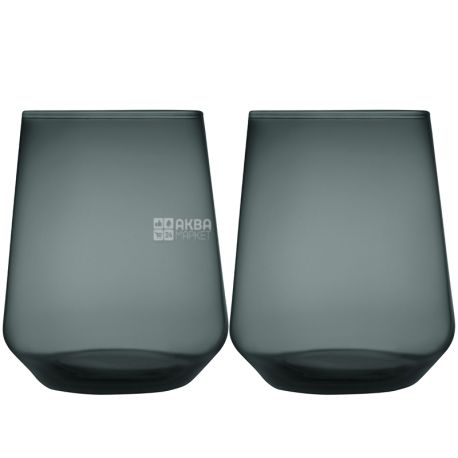 Iittala, Essence, 2 шт, Стакан, стеклянный, темно-серый, 350 мл