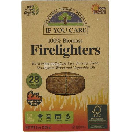 If You Care 28 Pieces Campfire Cubes Made of Wood