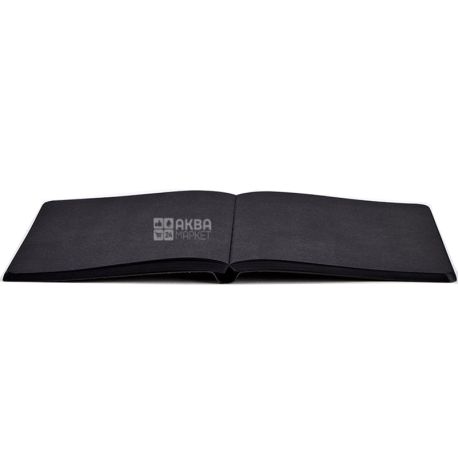 Nuuna, Black, 176 стр., Блокнот, в мягкой кожаной обложке, с белой гелевой ручкой, А5, черный