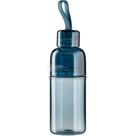 Kinto, Workout Bottle, 480 мл, Пляшка для води з силіконовою ручкою, синя, пластик