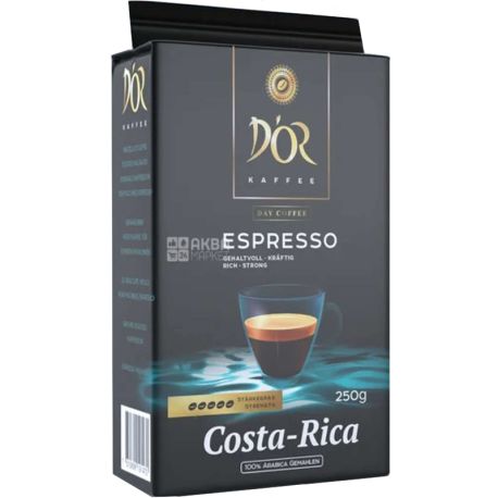 Cafe D'or, Costa-Rica Espresso, 250 г, Кава Дор темно-середнього обсмаження, мелена