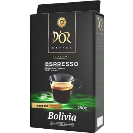 Cafe D'or, Bolivia Espresso, 250 г, Кава Дор темно-середнього обсмаження, мелена