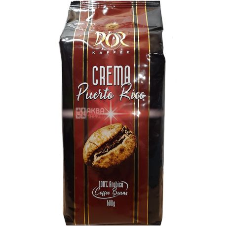 Cafe D'or Crema, Puerto Rico, 600 г, Кофе Дор средней обжарки, в зернах