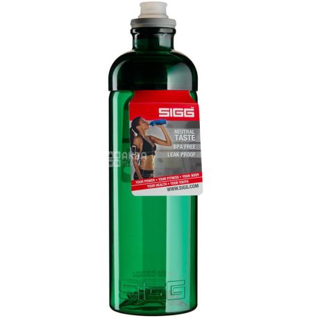 Sigg, Feel, 600 мл, Бутылка для воды, с питьевым клапаном, тритан, зеленая