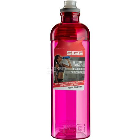 Sigg, Feel, 600 мл, Пляшка для води, з питним клапаном, трітан, рожева