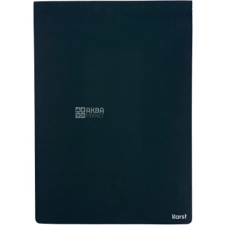 Karst, Navy, 50 стр., Блокнот в твердой кожаной обложке, А4, клетка, синий