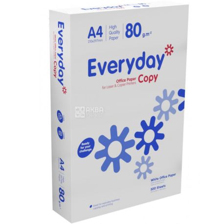 Everyday Copy, 500 листов, Бумага офисная, А4, белая, класс С, 80г/м2