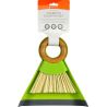 Full Circle, Kitchen Brush and Dustpan, Plastic, Bamboo, Green