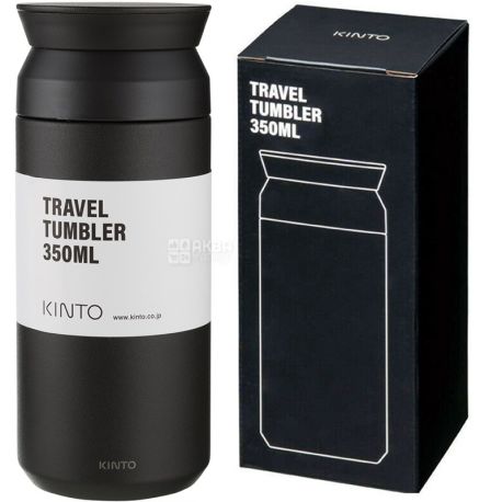 Kinto, Travel Tumbler, 350 мл, Термокружка, черная
