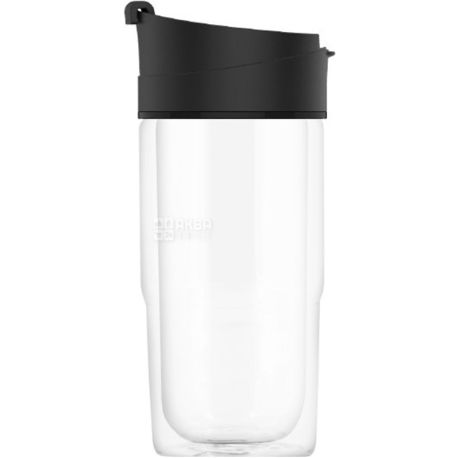 Sigg, Nova Black, 370 мл, Термочашка, чорна, скло