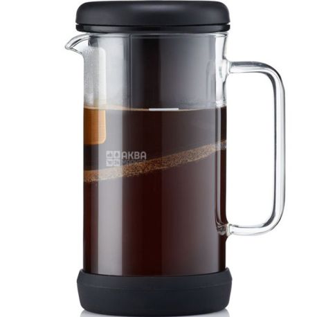 Barista & Co, One Brew, 350 мл, Заварник для кави, скляний, чорний