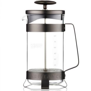 Barista & Co, Electric Steel, 300 мл, Френч-пресс на 3 чашки, стеклянный, металлик