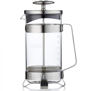 Barista & Co, Electric Steel, 800 мл, Френч-пресс для кофе, на 8 чашек, стеклянный, металлик