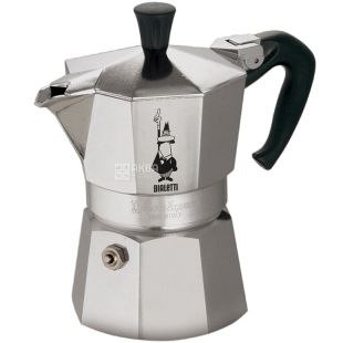 Bialetti, 130 мл, Кофеварка гейзерная, на 3 чашки, алюминиевая