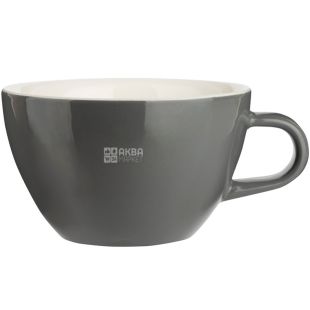 Acme, 190 мл, Чашка для капучино фарфоровая, серая