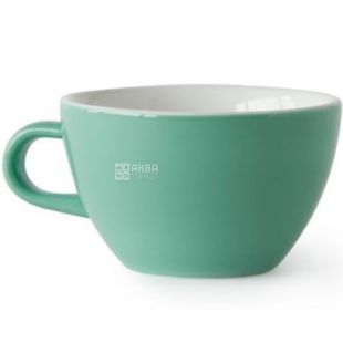 Acme, 280 мл, Чашка для лате фарфоровая, зеленая