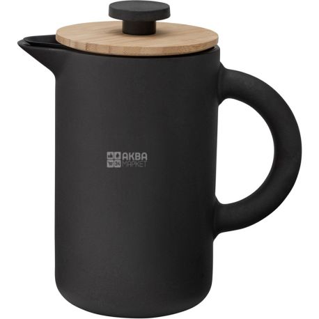 Stelton, Theo, 0,8 л, Френч-пресс, из каменной керамики, черный