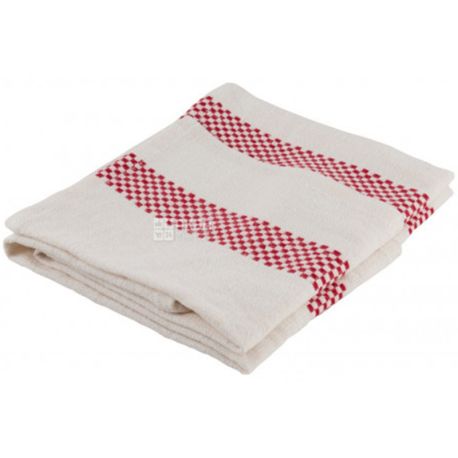 Charvet Editions, Lustucru, 45 x 75 cm, Kitchen towel, linen, white-red