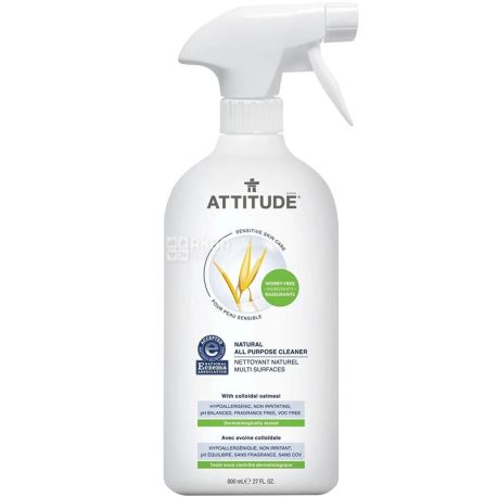 Attitude, Цитрус, 800 мл, Моющее средство универсальное, эко