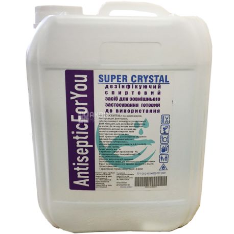 Super Crystal, 5 л, Антисептик на основе спиртов и глицерина