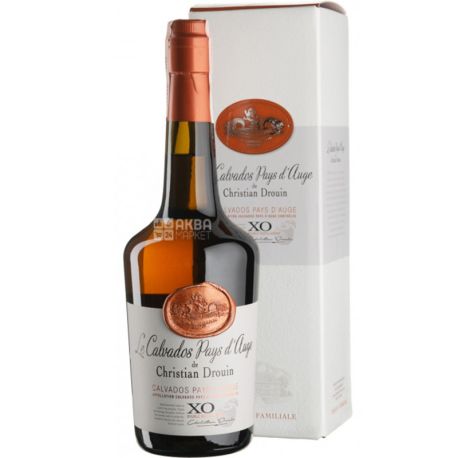 Christian Drouin, Calvados Coeur de Lion Pays d'Auge XO, 0.7 L, Calvados, Gift Box