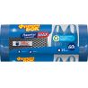 Freken Bock Max, 15 pcs., 60 L, Garbage bags Max, with handles, metallic blue
