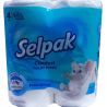 Selpak Comfort, 4 рул., Туалетная бумага Селпак Комфорт, 2-х слойная