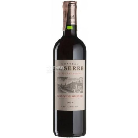 Chateau La Serre, 0,75 л, Вино красное сухое