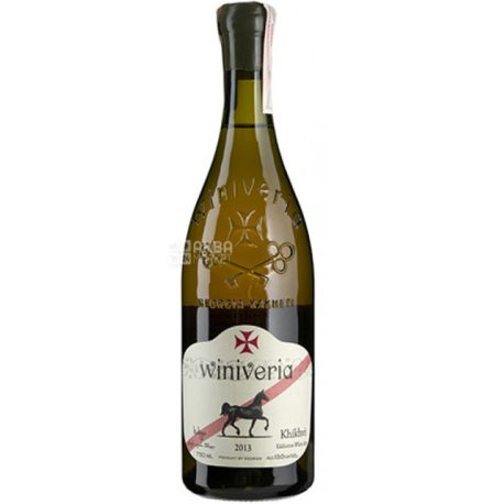 Winiveria, Khikhvi Kakhetian, 0,75 л, Вино белое сухое