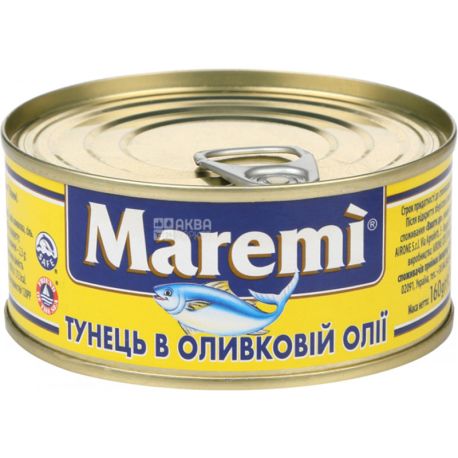 Maremi, 160 г, Тунець, філе, в оливковій олії