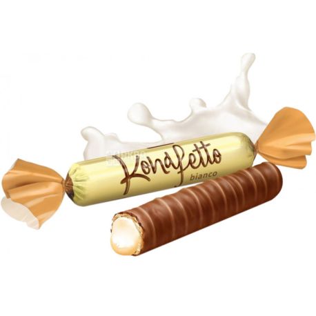 Roshen Konafetto, 1 кг, Рошен, Цукерки вафельні Конафетто, з кремово-горіховою начинкою