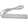 Lemanso, LMK051 Extension Cord, 6 Sockets, 3 Meters, Grounded and Childproof, White