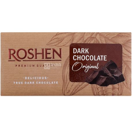Roshen, Original, 90 г, Шоколад чорний