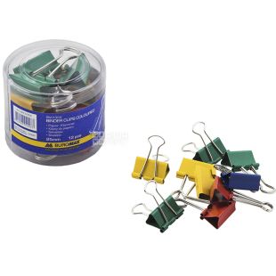 Buromax, 12 шт, Биндеры, 25 мм, ассорти