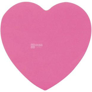 Buromax, 50 листов, Буромакс, Бумага для заметок Сердце, ассорти, с клейким слоем, 75х75 мм