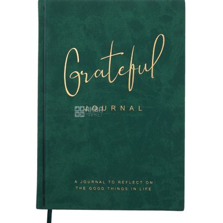 Buromax, Grateful, 96 sheets, Green notebook, cell, А5